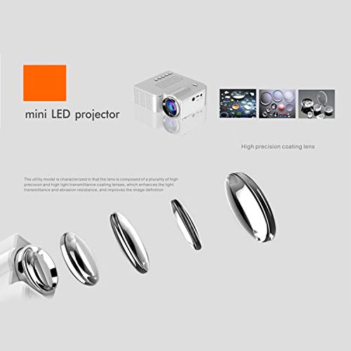 Peppydazi UC28B Portable HD 1080P Mini LED Projector with USB TV AV for Home Office Cinema Theater Entertainment Multimedia - Thumbnail 2