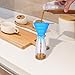 Silicone Collapsible Funnel Set for kitchen, Small and Large sizes (Pack of 4) Flexible Funnel with 4 Wall Hooks-Sunluk