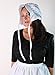 White Fabric Simple Pioneer Apron & Bonnet Set