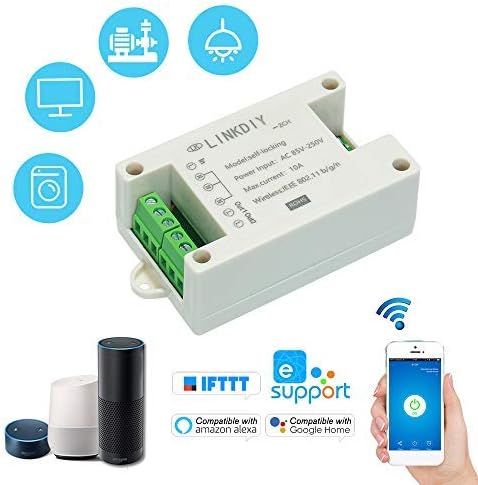 Leepesx eWeLink Smart WiFi Switch Mdulo Universal 2CH AC85 250V Switch Wireless Timer Phone App Control Remoto Compatible con Amazon Alexa Google Home Control de Voz para Smart Home