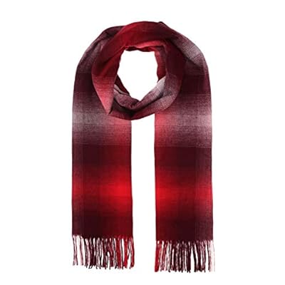 Accessories First Ombre Grid Scarf - Fashionable Womens Acrylic Woven Scarf with Twisted Fringes Accessories First Ombre Grid Scarf - Fashionable Womens Acrylic Woven Scarf with Twisted Fringes