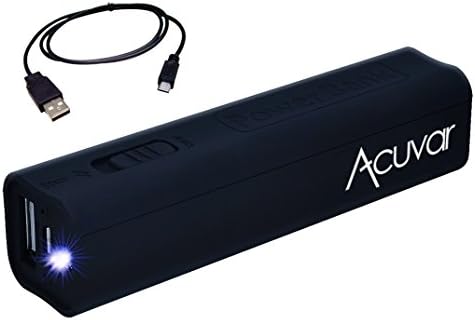 Acuvar Power Bank 2600mAh Portable Backup Battery Charger with Built in Flash Light For BlackBerry Curve 9370, BlackBerry Bold 9790, BlackBerry Torch 9860, BlackBerry Torch 9810, BlackBerry Bold 9900, BlackBerry Bold 9930, BlackBerry Bold 9780 and other digital devices
