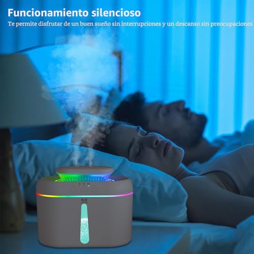 Humidifier Air Humidifiers 2L for Baby Room Humidifier Plants with 2 Adjustable Misting Modes and Multicolor LED Night Light. 28dB Must be plugged in to work