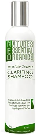 Shampoo Clarifying. Organic and Sulfate Free with Aloe Vera. Gentle, Hypo-Allergenic. Cruelty Free &amp; Color Safe. USA Made. 8oz.