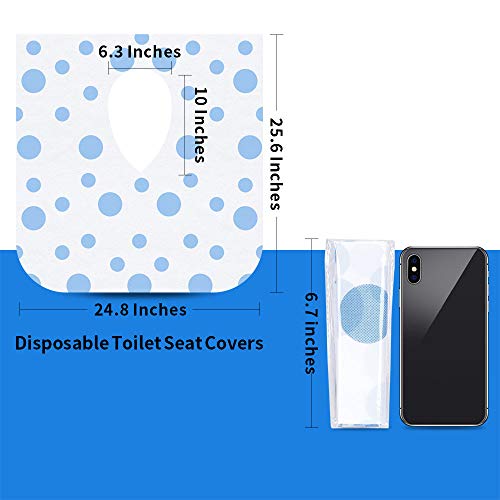Toilet Seat Covers Disposable, Famard Extra Large Portable Potty Seat Covers for Toddlers, Soft and Waterproof Travel Potty Training Seat for Kids with Individually Wrapped (20 Packs) - Thumbnail 6