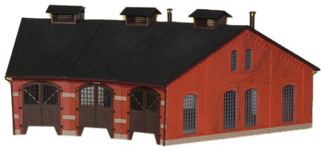 Kibri - 3-Stall Roundhouse/Engine Shed Kit - HO