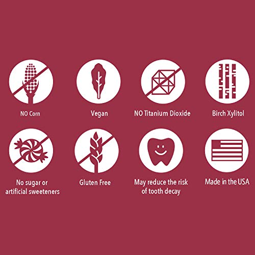 image for Xylichew 100% Xylitol Chewing Gum Jar - Non GMO, Gluten, Aspartame, an