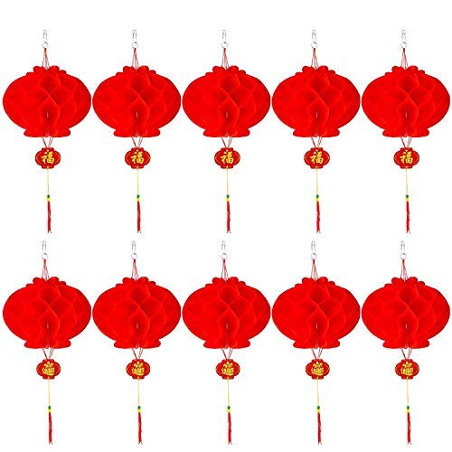Resinta 20 Pieces Red Chinese Lanterns Decorations