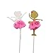 GenericJINCHENG AMZTM Gold Glitter Ballerina Dancing Girl Cupcake Toppers, Wedding Bridal Shower Birthday Party Decoration Cake Topper 12PCS (Dancing Girl)