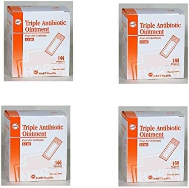 HART Health Triple Antibiotic Ointment, 0.5 gm Packet, 144/box (4 Pack)