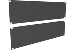 QiaoYoubang 2 Pack of 3U Metal Solid Blank Panel - Server Rack Filler Panel for 19in Server Rack Cabinet or Enclosure, Black
