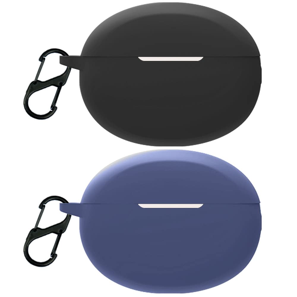 Msm-case Silicone Case Compatible with Oppo Enco X2, [Supports Wireless Charging] [Shockproof Protective Case] Beautiful 3D Cartoon Black Blue