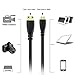 BronaGrand Micro HDMI Male Type D to Type C Mini HDMI Male Connector Adapter Cable Cord Black（2pcs）