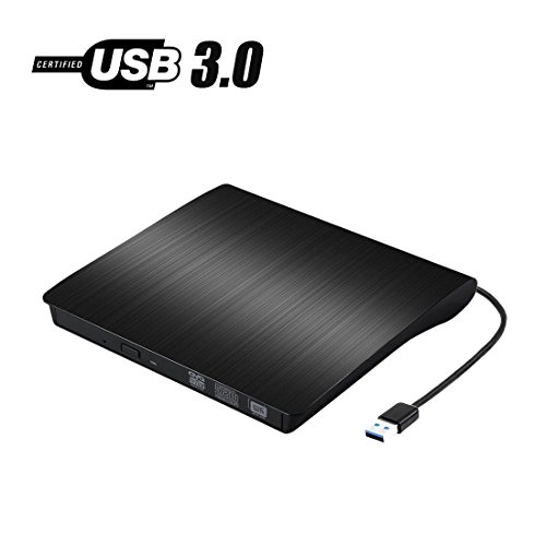 External CD Drive,Yudeg USB 3.0 External Optical CD Drive DVD RW CD Rewrite Burner for Laptop Desktop Macbook Mac OS/ Windows/ Vista