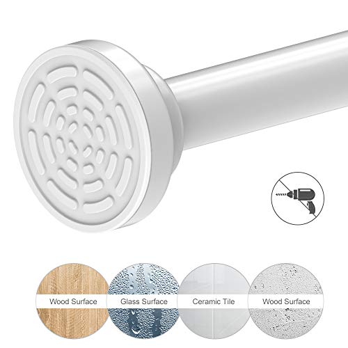 Ausemku Shower Curtain Rod Tension 4884 Inch Never Rust NonSlip