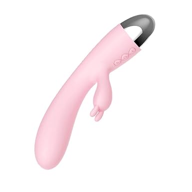 Pzhhzpingg Vibratoren für sie mit Dual Motor Klitoris und G-Punkt Stimulator Massagestab Silikon Dildo mit 10 Vibrationsmodi 