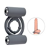 Utimi Penis Rings Vibrating Cock Ring Dick Dual Sex Rings with Mini Bullet Vibrators for Male Masturbaton