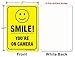 (2 Pack) Smile You're On Camera Video Surveillance Sign - 10 x7 Inches .040 Rust Free Heavy Duty Aluminum - Indoor or Outdoor Use for Home Business CCTV Security Camera,UV Protected & Reflective