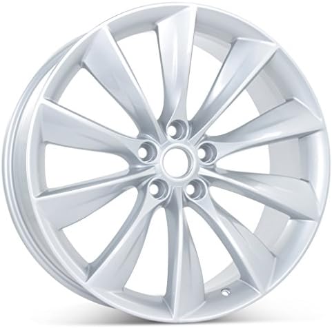 New 21" x 9" Rear Wheel for Tesla Model S 2012 2013 2014 2015 2016 2017 Rim 97095 Silver