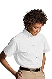 Edwards Garment Women's Button Down Collar Short Sleeve Poplin Shirt