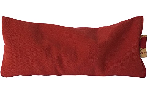 Hot Cherry Eye Pillow (Red Ultra Suede) Cherry Pit Pillow, Natural Moist Heat Relieves Muscle Pain, Tension Relief, Headaches, Arthritis, Hot/Cold Therapy, Microwavable - Thumbnail 3