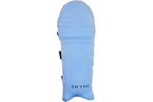 Skyhi Colored Cricket Batting Pads Covers - Leg Guards Clads - Leg Guard Skin (Sky Blue), Standerd