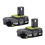 RYOBI P161 (P190 2 pack ) 18 volt ONE+ 2.0Ah Compact Lithium-Ion Battery