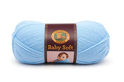 Lion brand yarn 920-106b babysoft yarn, pastel blue