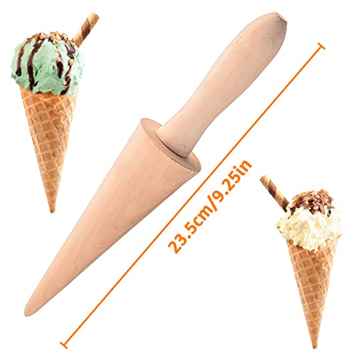 Ice Cream Cone Roller Mould, Wooden Krumkake Cone Roller, Waffle Pastry