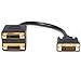 StarTech.com 1ft DVI Splitter Cable - M / F - DVI-D to 2x DVI-D Dual Video Splitter for Your Split Screen Computer Monitor (DVISPL1DD), Black