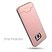 Teelevo Wallet Case for Samsung Galaxy S7 - Dual Layer Shock Absorbent Case with Card Slot Holder and Kickstand for Samsung Galaxy S7 (2016) - Rose Gold