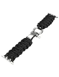 titanfan Apple Watch pulsera de supervivencia de cuerda de paracaídas cuerda de nailon, grande de 8.5 inch pulsera de supervivencia correa de reloj para Apple Watch Series 3 2 1