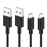 [2-Pack] AKXHX 3ft Micro USB Cable, Quick Charging and Sync Cord for Android/ Kindle/ Samsung Galaxy S7/ S6/ S5/ Edge, HTC, Nokia, Sony and More, Black