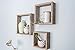 BARNWOODUSA Rustic Shelves, Square Floating Wood Shadowbox, Home Decor, Set of 3 (Natural Weathered Gray)