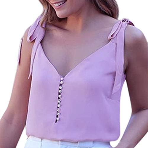 レディース セクシー キャミソール 大きいサイズｔシャツ夏服 Kohore 女性 無地 ノースリーブ上着 Vネックブラウス 体型カバー カットソー トップス ゆったりシンプル カジュアル 普段着 通勤 デート 旅行 ポロシャツ スポーツ 定番キャンバス タンクトップ