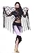 ZLTdream Women's Belly Dance Long Tassels Lace Triangle Hip Scarf