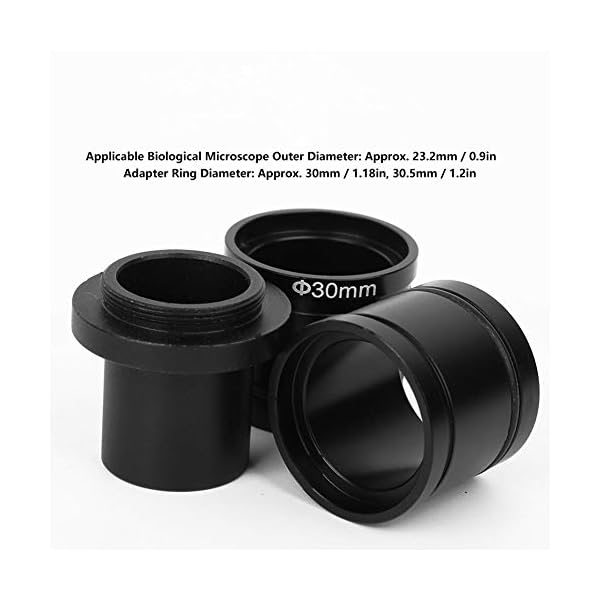 Mikroskopadapter Digitale Mikroskopkamera C-Mount-Adapterobjektiv CCD-Kamera-Schnittstellenadapter Geeignet für 23,2-mm-Mikroskop mit 30-mm-/30,5-mm-Adapter – Bild 4
