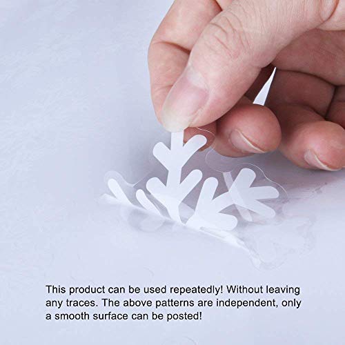 Begleri 139 Fensterbilder für Weihnachten,Schneeflocken mit Fensterdeko -Statisch Haftende PVC Aufklebe