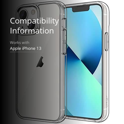 JETech Case for iPhone 13 6.1-Inch, Non-Yellowing Shockproof Phone Bumper Cover, Anti-Scratch Clear Back (Clear)
