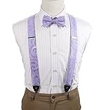 EFCB.01 Various Paisley Microfiber Y-Back Suspender With Match Bowtie By Epoint