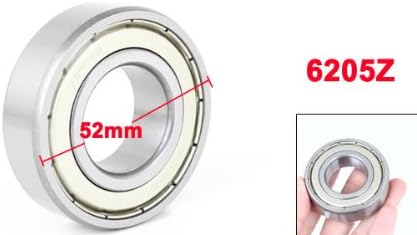 sourcing map 6205ZZ Double Metal Shields Deep Groove Ball Bearing 25mm x 52mm x 15mm, 6205ZZ (1Qty) - Image 3