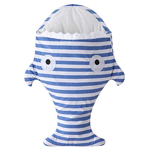 NOMSOCR Baby Stripe Shark Sleep Nest Sleeping Sack, Thick Warm Baby  Sleeping Bag Wearable Blanket Fits for 0-2