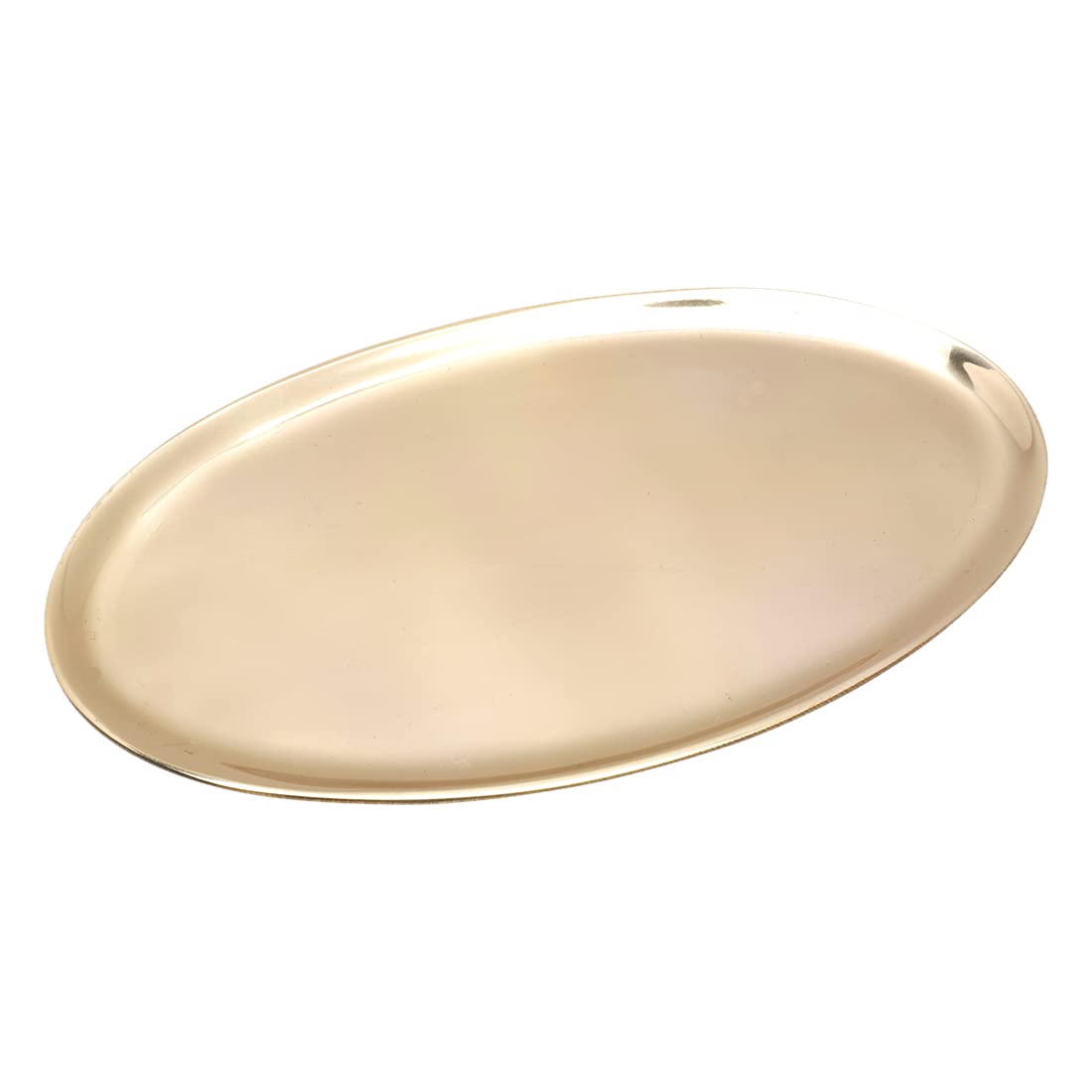 NKlaus candle plate oval 20x11cm desinger deco plate brass gold coaster polished 10507