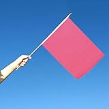 Solid Pink 12x18in Stick Flag