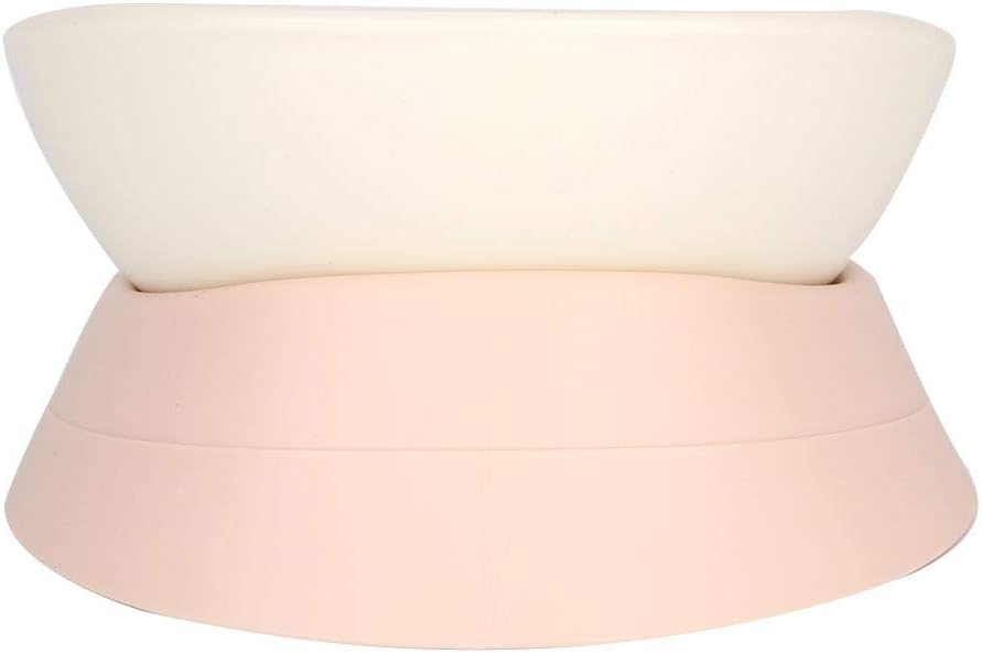 Slanted Dog Bowl Non Slip Tilted Pet Bowls Wide Mouth Dog Feeder Cat Food Water Bowl Dish Pet Sterile Tableware Dog Feeding Watering Supplies with Detachable Stand(White) - Image 3