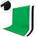 Julius Studio Photo Studio Backdrop Support System Kit Black Muslin Backdrop and Background