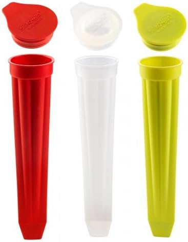 Silicone Calippo Ice Lolly Moulds, set of 3 - red white &amp; green - made in Italy by Silkomart by WOWOOO