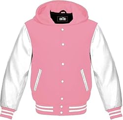 GOKTOG Hooded Varsity Jacket Women, Baseball