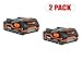 Ridgid Genuine OEM AC840085 Twin Pack of 1.5 Amp Hour 18V Compact Lithium Ion Power Tool Battery with Onboard Fuel Gauge and Flat Standing Base (2 Batteries)
