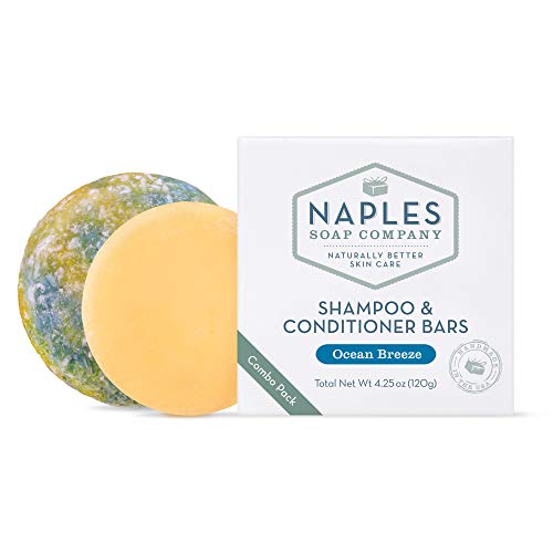 Naples Soap Company Handmade Shampoo Bar + Hair Conditioner Bar Boxed